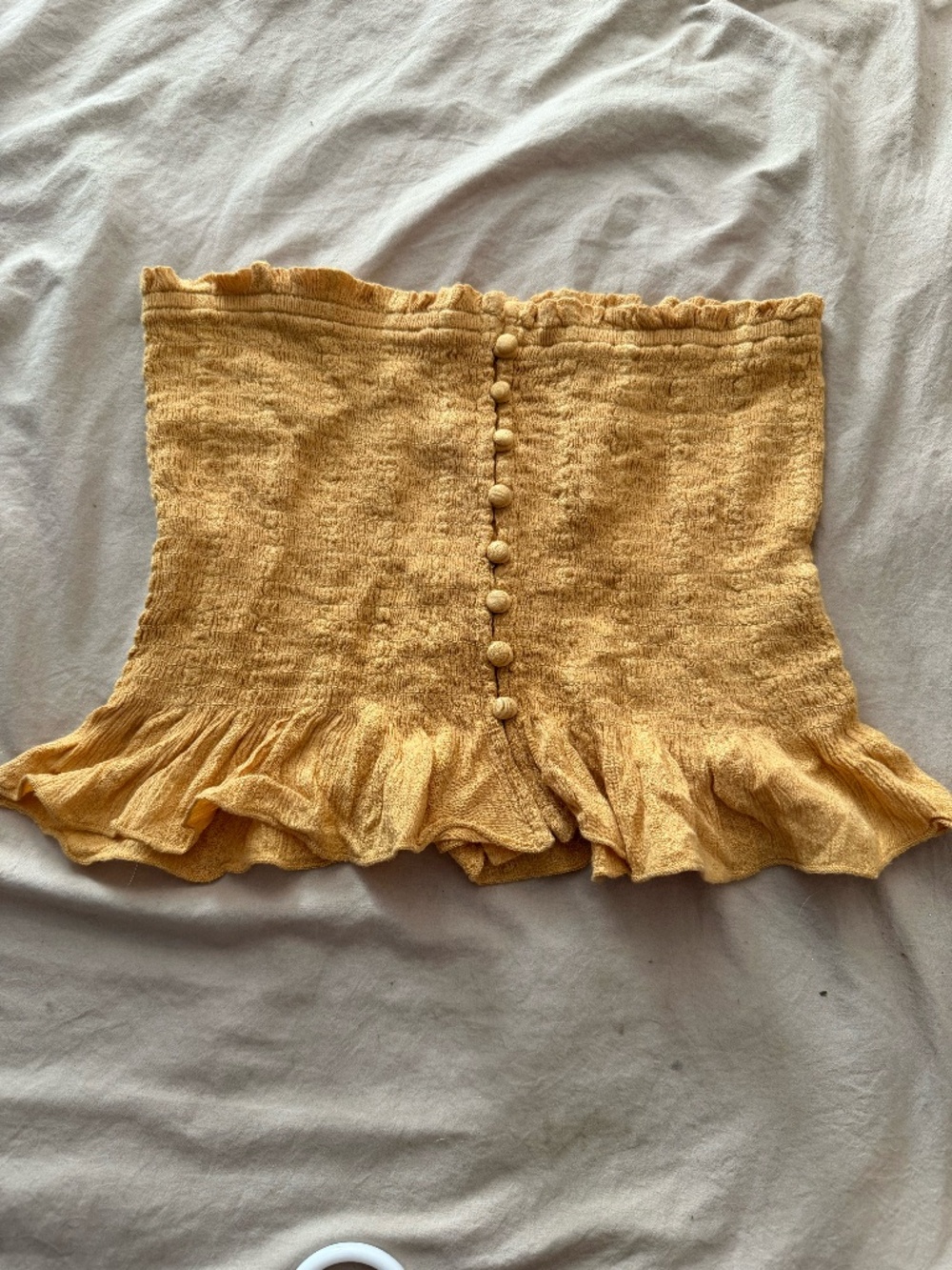 Yellow stretch American eagle tube top